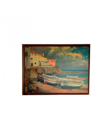 CUADRO CLASICO BARCAS 30x40 set de dos