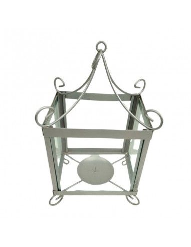 FAROL PORTAVELAS METAL GRIS 37x21