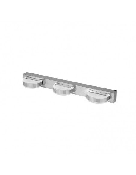 APLIQUE DE PARED CROMO DE TRES LUCES