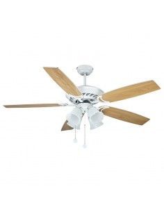 VENTILADOR DE TECHO ACERO CINCO ASPAS BLANCO-HAYA