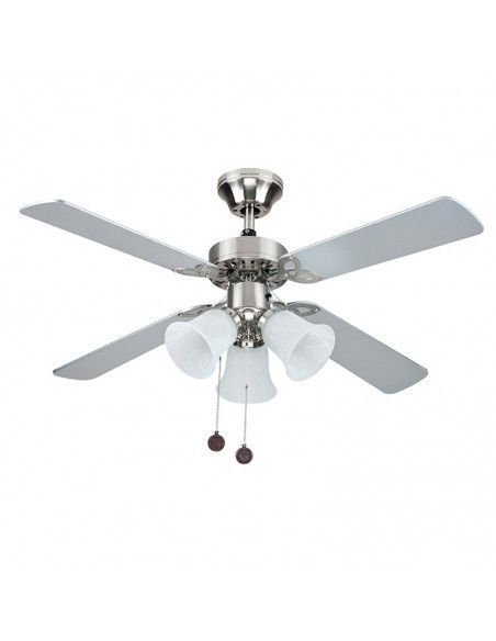 VENTILADOR DE TECHO ACERO CUATRO ASPAS HAYA-GRIS
