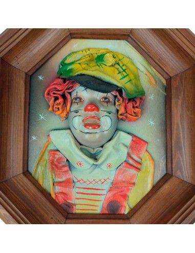 CUADRO PAYASO EN RELIEVE 41x35