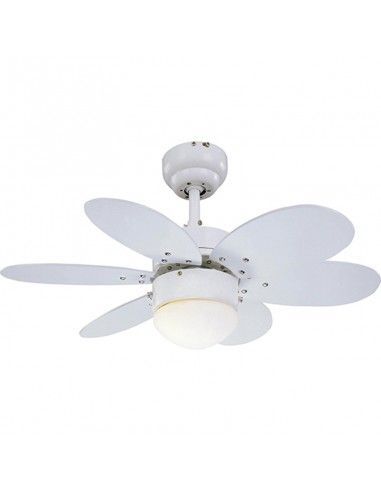 VENTILADOR DE TECHO METAL SEIS ASPAS BLANCO-HAYA
