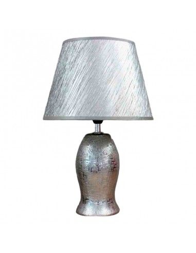 LAMPARA DE SOBREMESA PLATEADO 39x25