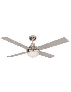 VENTILADOR DE TECHO ACERO CROMO CUATRO ASPAS GRIS-WENGUE 2