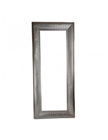 ESPEJO VERTICAL METAL CALADO PLATA...