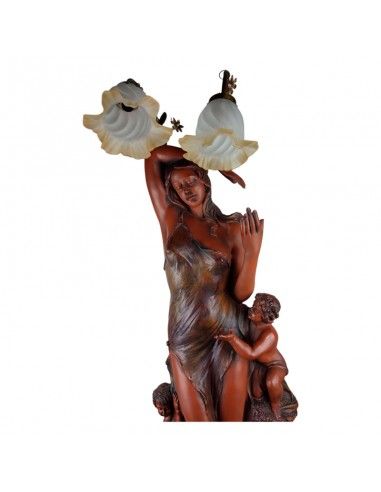 LAMPARA DE PIE FIGURA MUJER 119x52