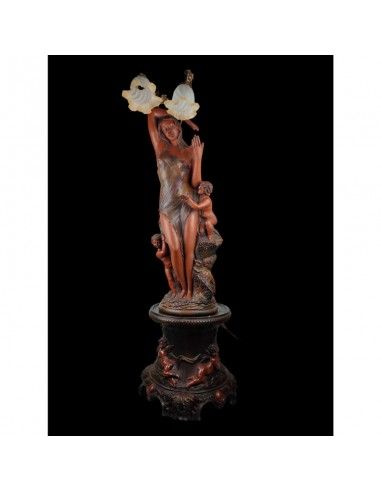 LAMPARA DE PIE FIGURA MUJER 119x52