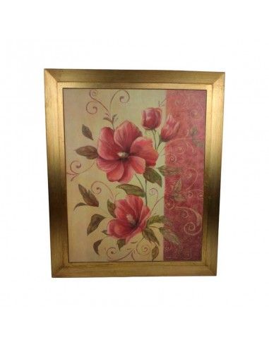 CUADRO FLORES ROJAS 62x52