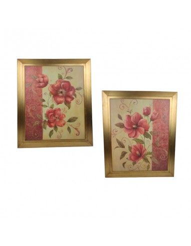 CUADRO FLORES ROJAS 62x52