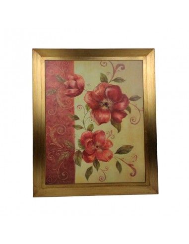 CUADRO FLORES ROJAS 62x52