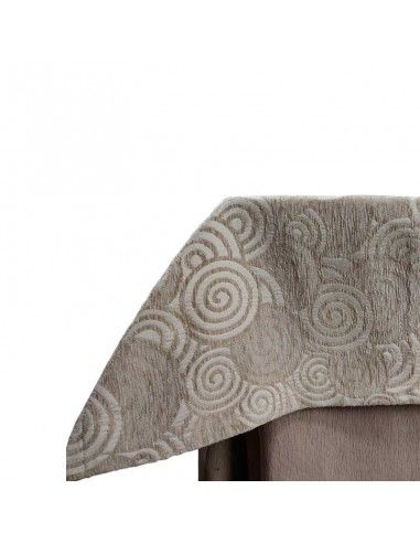 ROPA MESA CAMILLA CIRCULOS BEIGE 120x70