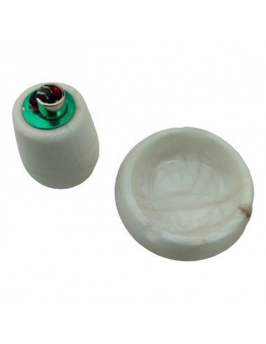JUEGO DE FUMADOR ALABASTRO BLANCO