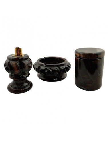 JUEGO DE FUMADOR ALABASTRO VERDE