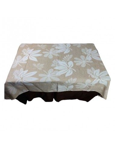 ROPA MESA CAMILLA MARRÓN Y BEIGE 130x80