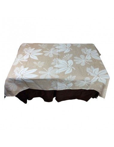 ROPA MESA CAMILLA MARRÓN Y BEIGE 130x80