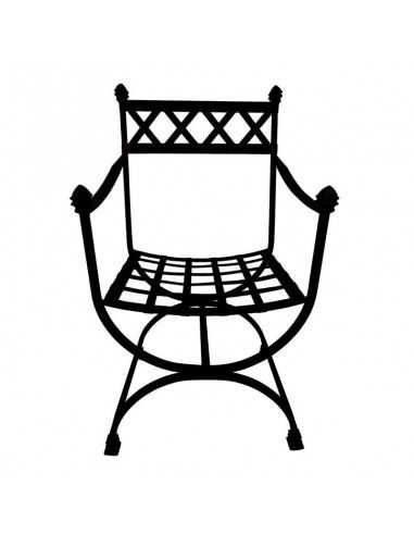 SILLÓN FORJA NEGRO 92x50