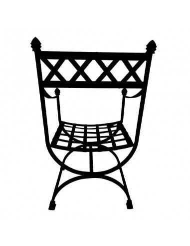 SILLÓN FORJA NEGRO 92x50