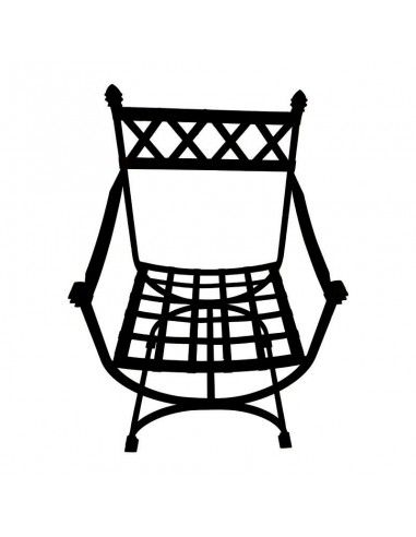 SILLÓN FORJA NEGRO 92x50