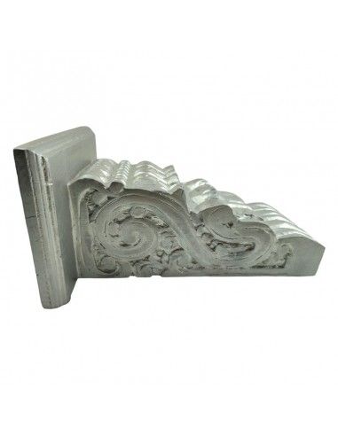 MENSULA MADERA TALLADA PLATA 29x23