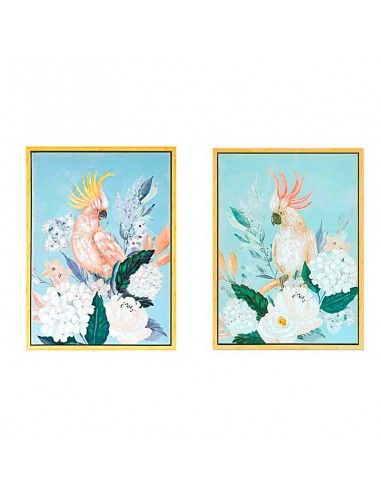 CUADRO CACATÚA 80x60 set de dos