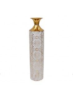 JARRON METAL BLANCO/DORADO... 2