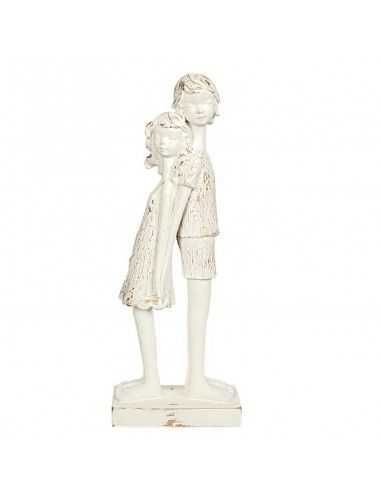 FIGURA NIÑO Y NIÑA RESINA