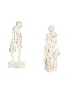 FIGURA NIÑO Y NIÑA RESINA