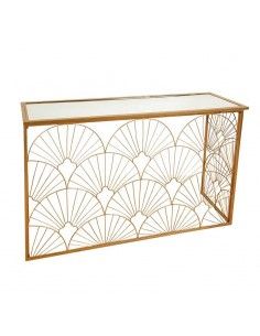 CONSOLA METAL DORADO 80x120