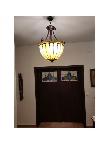 COLGANTE DE TECHO TIFFANY BEIGE
