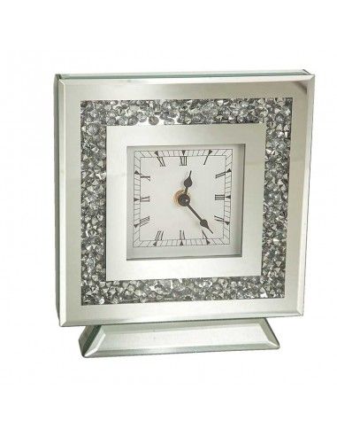 RELOJ DE SOBREMESA METAL CON PEDRERÍA...