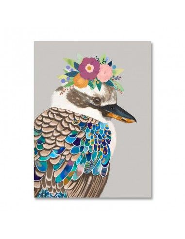 CUADRO PAJARO MULTICOLOR 80x60