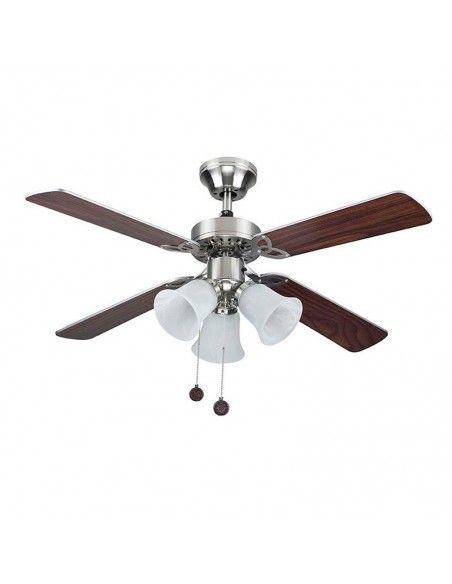 VENTILADOR DE TECHO ACERO CUATRO ASPAS HAYA-GRIS
