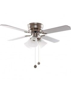 VENTILADOR DE TECHO NIQ CUATRO ASPAS PLATA