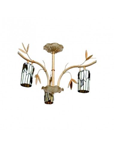 LAMPARA DE TECHO TIFFANY TRES LUCES