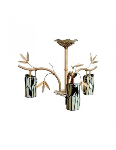 LAMPARA DE TECHO TIFFANY TRES LUCES