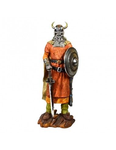 FIGURA VIKINGO CON ESCUDO Y ESPADA 63x23