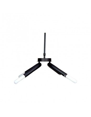 LAMPARA DE TECHO ALUMINIO NEGRO 4 LUCES
