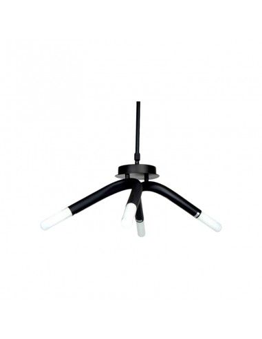 LAMPARA DE TECHO ALUMINIO NEGRO 4 LUCES