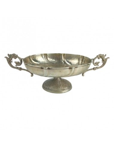 CENTRO MESA METAL ANTIGUO 14x38