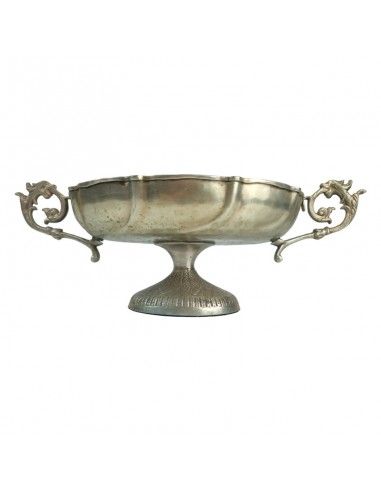 CENTRO MESA METAL ANTIGUO 14x38