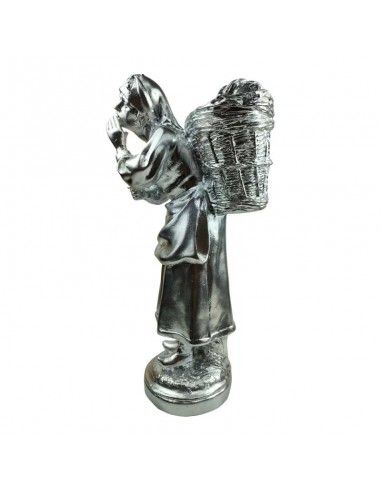 FIGURA CAMPESINA PLATEADA 59x27