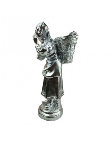 FIGURA CAMPESINA PLATEADA 59x27