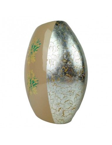 FLORERO CERAMICA OVALADO PLATA 39x24