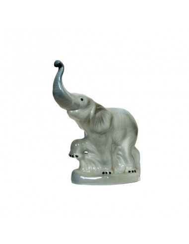 FIGURA ELEFANTE GRIS CERAMICA