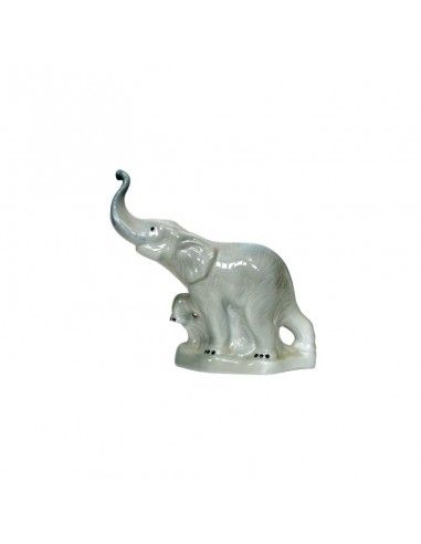 FIGURA ELEFANTE GRIS CERAMICA