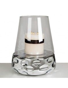 PORTAVELON DE CERAMICA PLATEADO-VIDRIO