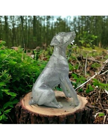FIGURA PERRO BRACO ALEMAN PLATA 27x20