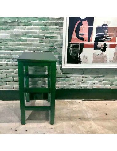 TABURETE MADERA VERDE 76x38