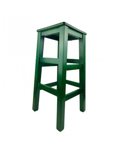 TABURETE MADERA VERDE 76x38